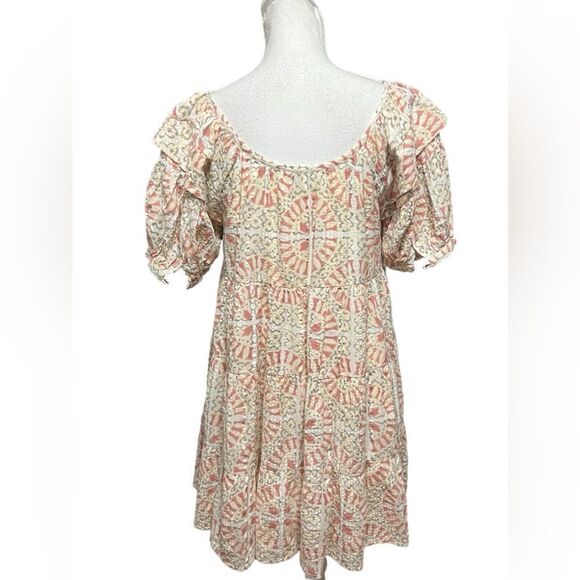 CLEOBELLA WOMENS FERRIS MINI DRESS IN TILE PRINT SIZE XS 100% ORGANIC COTTON - Picture 5 of 7